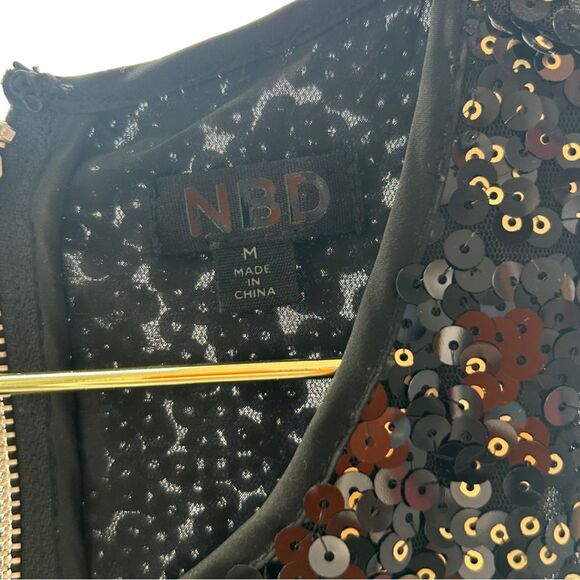NBD Shimmering Black Sequin Mini Dress - Picture 4 of 7